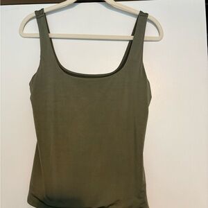 Express Fitted Green Tank Top